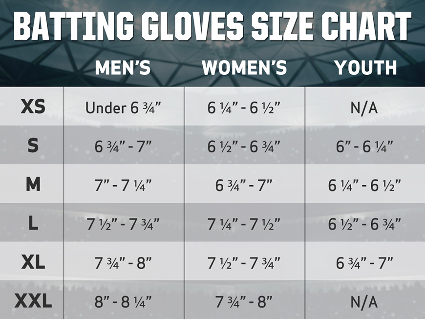 Batting Gloves Size Chart